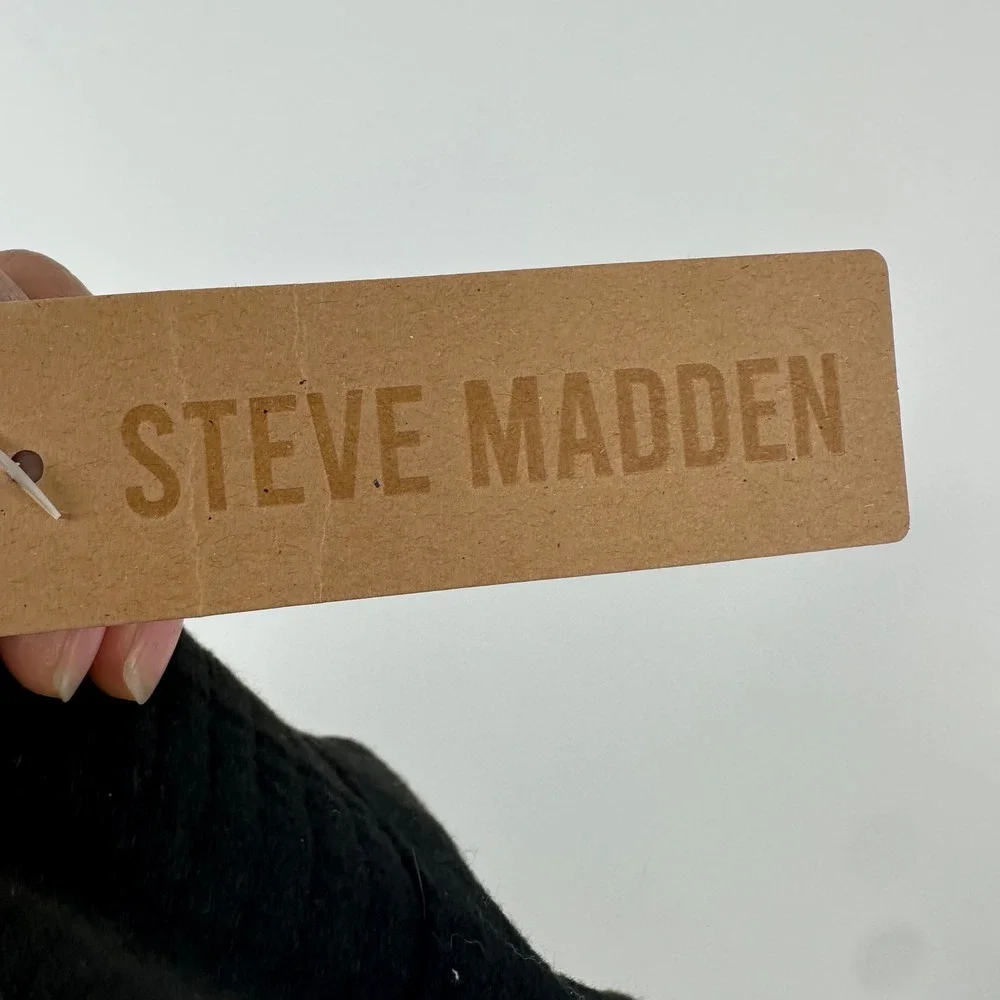Steve Madden Black Bucket Hat Gold Logo SMA-1288 One Size‎ New With Tags